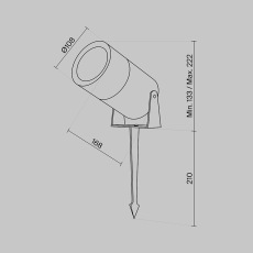 Ландшафтный светильник Bern 3000K 15Вт IP 65, O050FL-L15GF3K