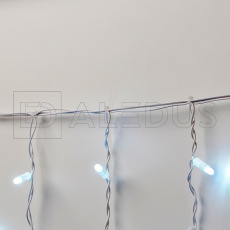 Бахрома (Айсикл) ALEDUS 3x0.5 м, белый провод, каучук (резина), белый, без мерцания