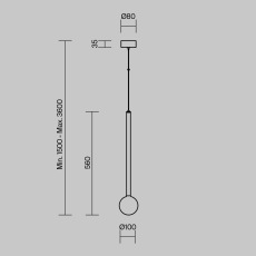 Подвесной светильник Bubble dream 3000К 3Вт, MOD383PL-L4BS3K