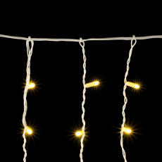 Гирлянда Бахрома с Колпачком 3,2 x 0,9 м Тепло-Белая 220В, 180 LED, Провод Белый ПВХ, IP65