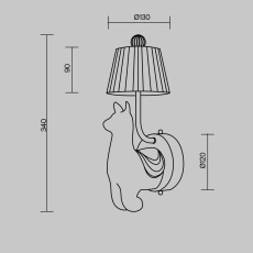 Настенный светильник (бра) Senor Alpaca 3000К 8Вт, MOD377WL-L6W3K