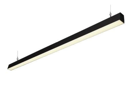 Модульный линейный светильник КРИСТАЛЛ 56Вт-6150Лм, 4000-4500K, Опал IP44 Черный