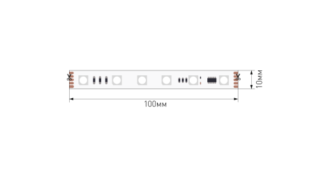 Лента светодиодная SPI, 5050, 60 LED/м, 12 Вт/м, 24В , IP20, Цвет: RGB, 032521