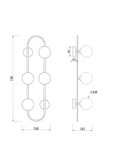Настенный светильник (бра) Freya FR5233WL-04BS1