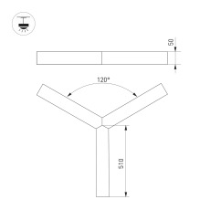 Светильник SP-RAYS-3-HANG-5050-510-34W Day4000 (SL, 120 deg, 230V) IP33 1700lm (Arlight, Металл) 049205