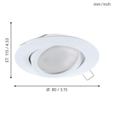 Встраиваемый светильник Eglo Tedo 31682