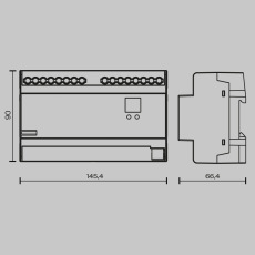 Диммер DALI DT6 четырёхканальный TRIAC 230VAC DIN, 721020