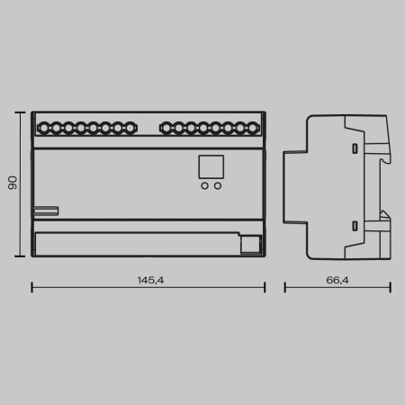 Диммер DALI DT6 четырёхканальный TRIAC 230VAC DIN, 721020