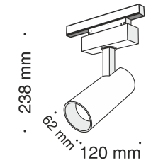 Трековый светильник Focus Led S35 4000K 18Вт 24°, TR019-2-15W4K-B