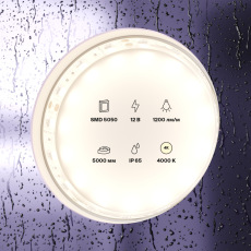 Светодиодная лента 12В 5050 14,4Вт/м 4000K 5м IP65, 10132