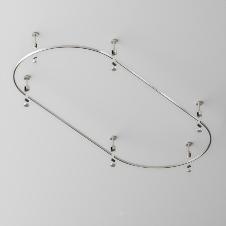 Шинопровод полукруг 800 мм Flarity платина, TRX154-SR-D800-PT