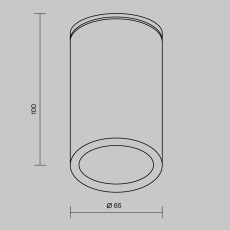 Потолочный светильник Roll GU10х1 50Вт IP 54, O307CL-01B