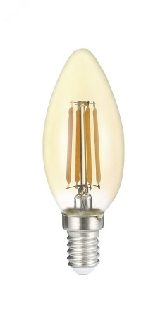 Лампа светодиодная декоративная PLED OMNI C35 6w E14 3000K Gold