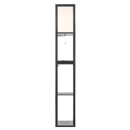 8093/1F COMFI LN25 черный/белый, дерево/текстиль Торшер Е27 1*60W 220V PRACTIC