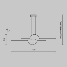 Подвесной светильник Skyline 4000K 26Вт, MOD179PL-L26BS4K