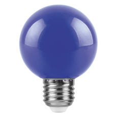Лампа светодиодная, (3W) 230V E27 синий G60, LB-371