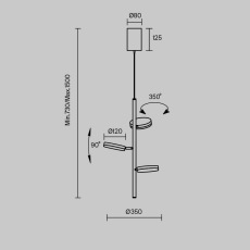 Подвесной светильник Fad 3000К 18Вт, MOD070PL-L18B3K
