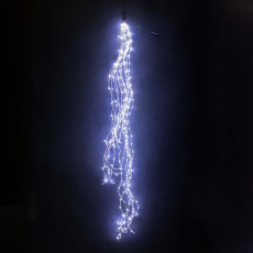 Гирлянда Роса "Конский Хвост" 2,5м Белая, 24В, 700 LED, Провод Прозрачный Проволока, IP67