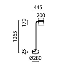 Напольный светильник (торшер) Cabaret 3000К 8Вт, MOD170FL-L8BS3K