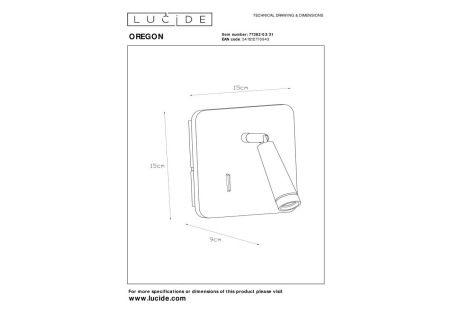 Светодиодный спот Lucide Oregon 77282/03/31