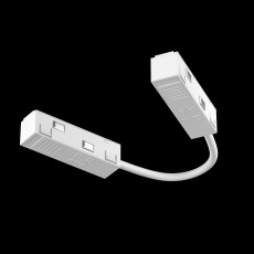 Коннектор питания угловой гибкий 15см Exility белый, TRA034CPC-42W-15-1