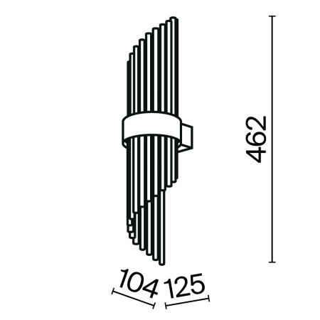 Настенный светильник (бра) Frame E14х2, MOD174WL-02G