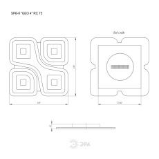 Светильник потолочный светодиодный ЭРА GEO с ДУ SPB-6 GEO-4 RC 75 с пультом 75Вт