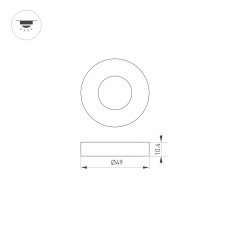 Накладка ART-DECK-CAP-ROLL-R50 (SL, STEEL) (Arlight, Металл)