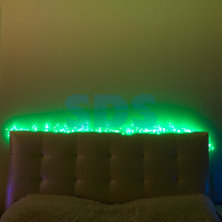 Гирлянда Мишура LED  3 м  Прозрачный ПВХ, 288 диодов, цвет зеленый