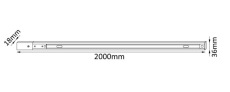 Шинопровод однофазный с питанием и заглушкой Crystal Lux CLT 0.11 01 L2000 BL