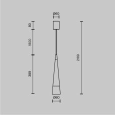 Подвесной светильник Sintesi 3000К 12Вт P090PL-L12CH3K