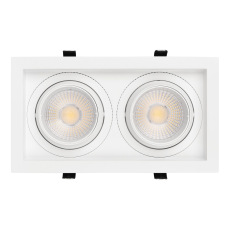 Светильник MS-VORTEX-BUILT-S250x140-2x30W Warm3000 (WH-WH, 50 deg, 230V) (Arlight, IP20 Металл, 5 лет)
