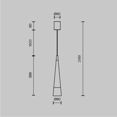Подвесной светильник Sintesi 3000К 12Вт P090PL-L12CH3K