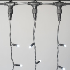 Гирлянда Занавес 2х2 м Белый 220В, 400 LED, Провод Черный Каучук 2,3мм, IP65
