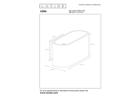 Настенный светильник Lucide Xera 23254/01/30