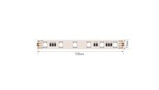 Лента светодиодная SPI, 5050, 60 LED/м, 14,4 Вт/м, 24В , IP20, Цвет: RGB, SWG5PT60-24-14,4-WS2811RGB, 032669