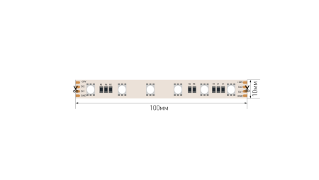 Лента светодиодная SPI, 5050, 60 LED/м, 14,4 Вт/м, 24В , IP20, Цвет: RGB, SWG5PT60-24-14,4-WS2811RGB, 032669
