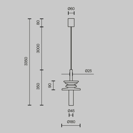 Подвесной светильник Sound Wave G9х1, MOD255PL-01B1