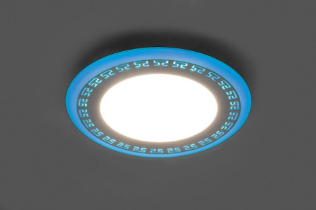 Светильник встраиваемый светодиодный 16W, 1280Lm, белый (4000К) и синий, AL2440 с драйвером в комплекте