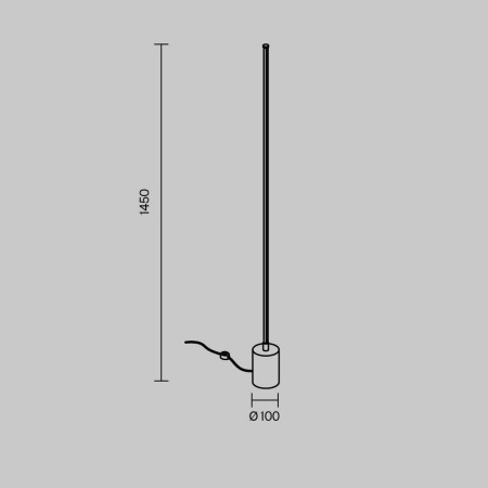 Напольный светильник (торшер) Flow 3000-6000К 25Вт, MOD147FL-L20BK1
