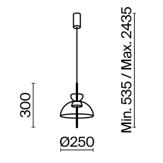 Подвесной светильник Bangkok 3000К 12Вт, MOD185PL-L6B3K2