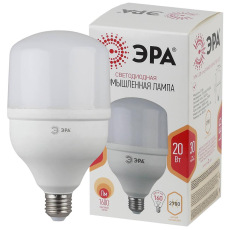 Лампа светодиодная ЭРА E27 20W 2700K матовая LED POWER T80-20W-2700-E27 Б0049587