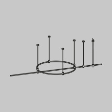Основание на тросовых подвесах Hang для трековых светильников Flarity TFC-Flar-H05-B, черный