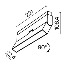 Трековый светильник Basis Exility 2700-6000K 12Вт 120° Dim Dali1, TR036-4-12WTW-DD-W