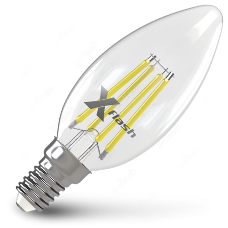 Светодиодная лампа филамент E14 FL C35 4W 220V, 48632