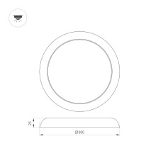 Светильник CL-FIOKK-R300-25W Day4000-MIX (WH, 120 deg, 230V) (Arlight, IP44 Пластик, 3 года)