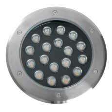Светодиодный светильник тротуарный (грунтовый) Feron SP2804, 20W, AC12V, низковольтный, 4000K, металлик, IP67