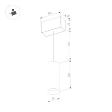 Светильник MAG-SPOT-HANG-25-R30-5W Day4000 (BK-GD, 45 deg, 24V) (Arlight, IP20 Металл, 3 года)