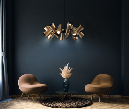 Подвесной светильник Giro GU10x14, MOD095PL-14BS