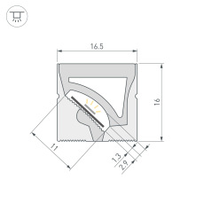Силиконовый профиль WPH-FLEX-1616-TWIST-S11-10m WHITE (Arlight, Силикон) Силиконовый профиль WPH-FLEX-1616-TWIST-S11-10m WHITE (Arlight, Силикон)